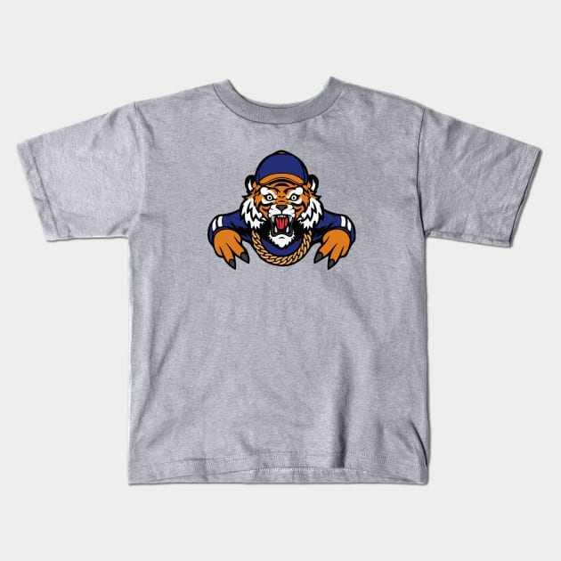 Retro Hip Hop Tiger Kids T-Shirt by SLAG_Creative